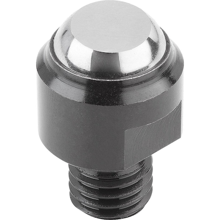 Kipp Self-Aligning Pads M20 D1=50, Form:C Carbon Steel, Comp:Ball-Bearing Steel K0282.120